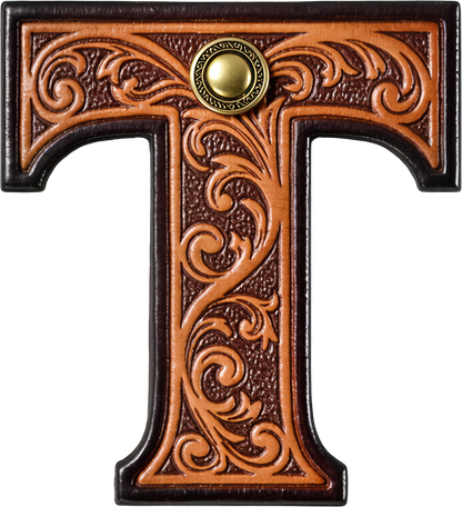 Monogrammed Initial Western Leather Look Saddle Longhorn Cowboy Cowgirl Kitchen Dish Towels Made in America  DAME BOHEME