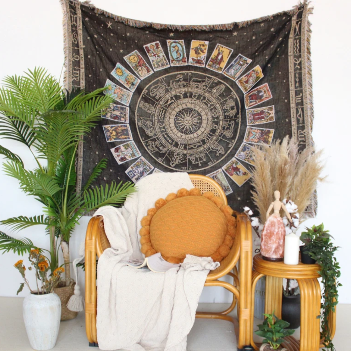 Tarot Deck Woven Tapestry/Throw  DAME BOHEME