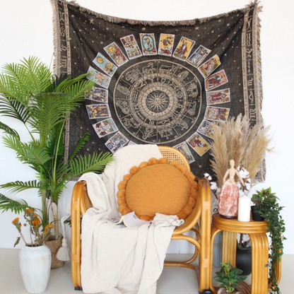 Tarot Deck Woven Tapestry/Throw  DAME BOHEME