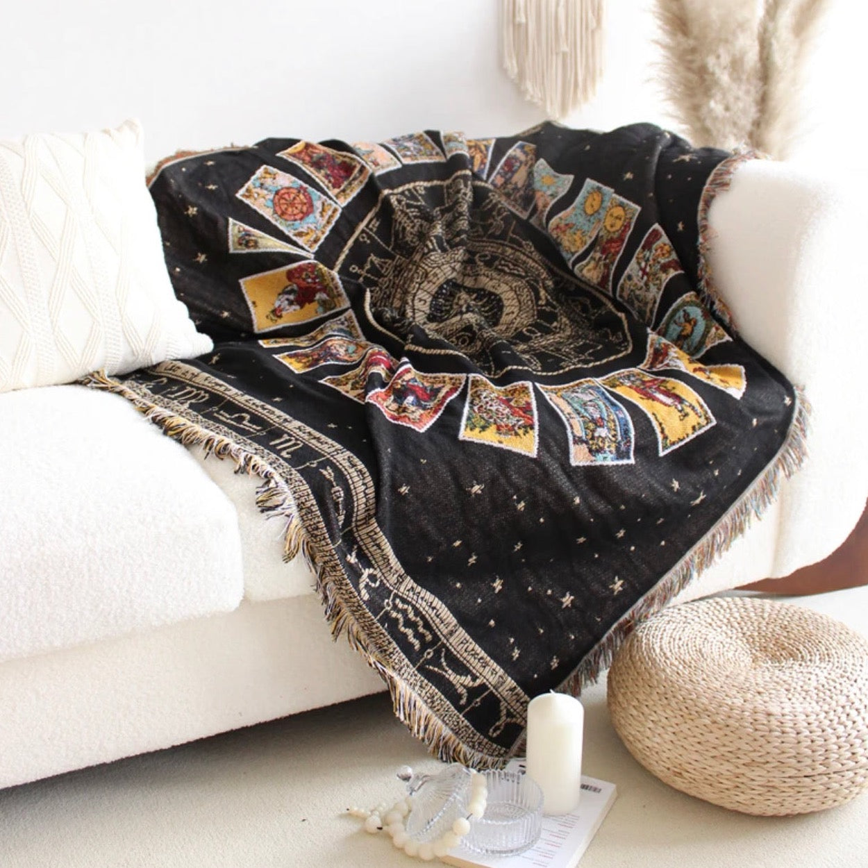 Tarot Deck Woven Tapestry/Throw  DAME BOHEME