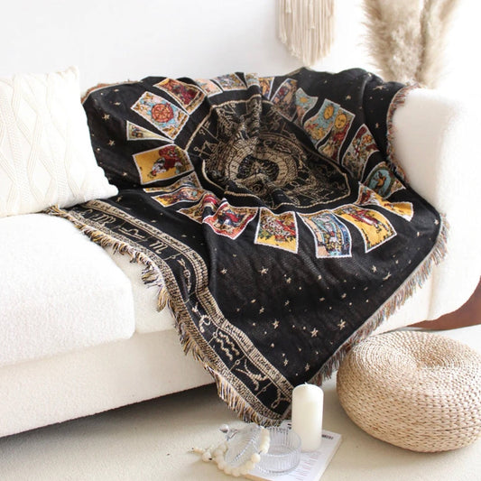 Tarot Deck Woven Tapestry/Throw  DAME BOHEME