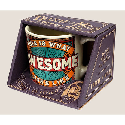 This is What Awesome Looks Like Ceramic Mug | Vintage Style | Design on Both Sides | In a Gift Box  DAME BOHEME