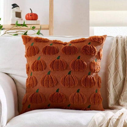 Tufted Pumpkin Lumbar or Square Pillow Cover