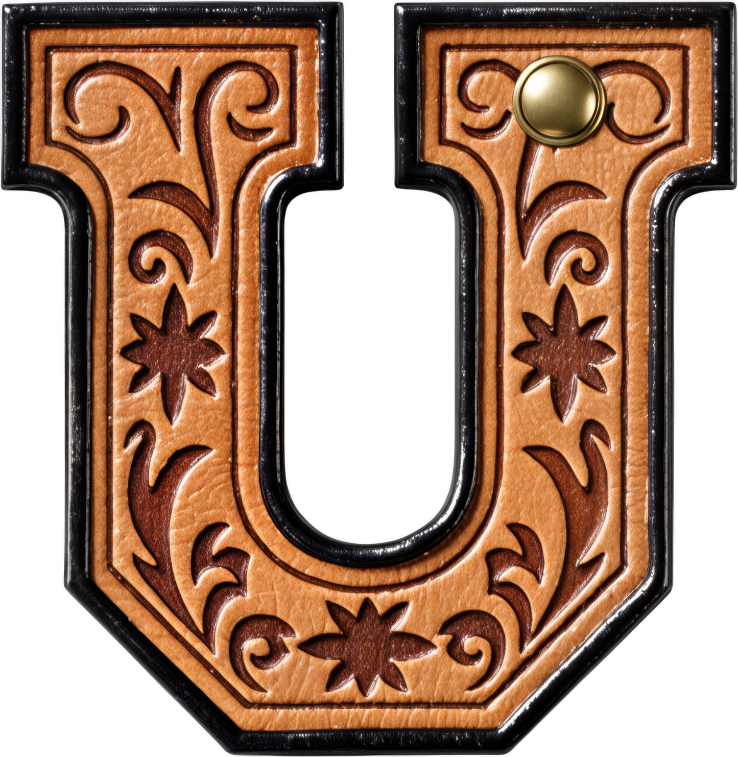 Monogrammed Initial Western Leather Look Saddle Longhorn Cowboy Cowgirl Kitchen Dish Towels Made in America  DAME BOHEME