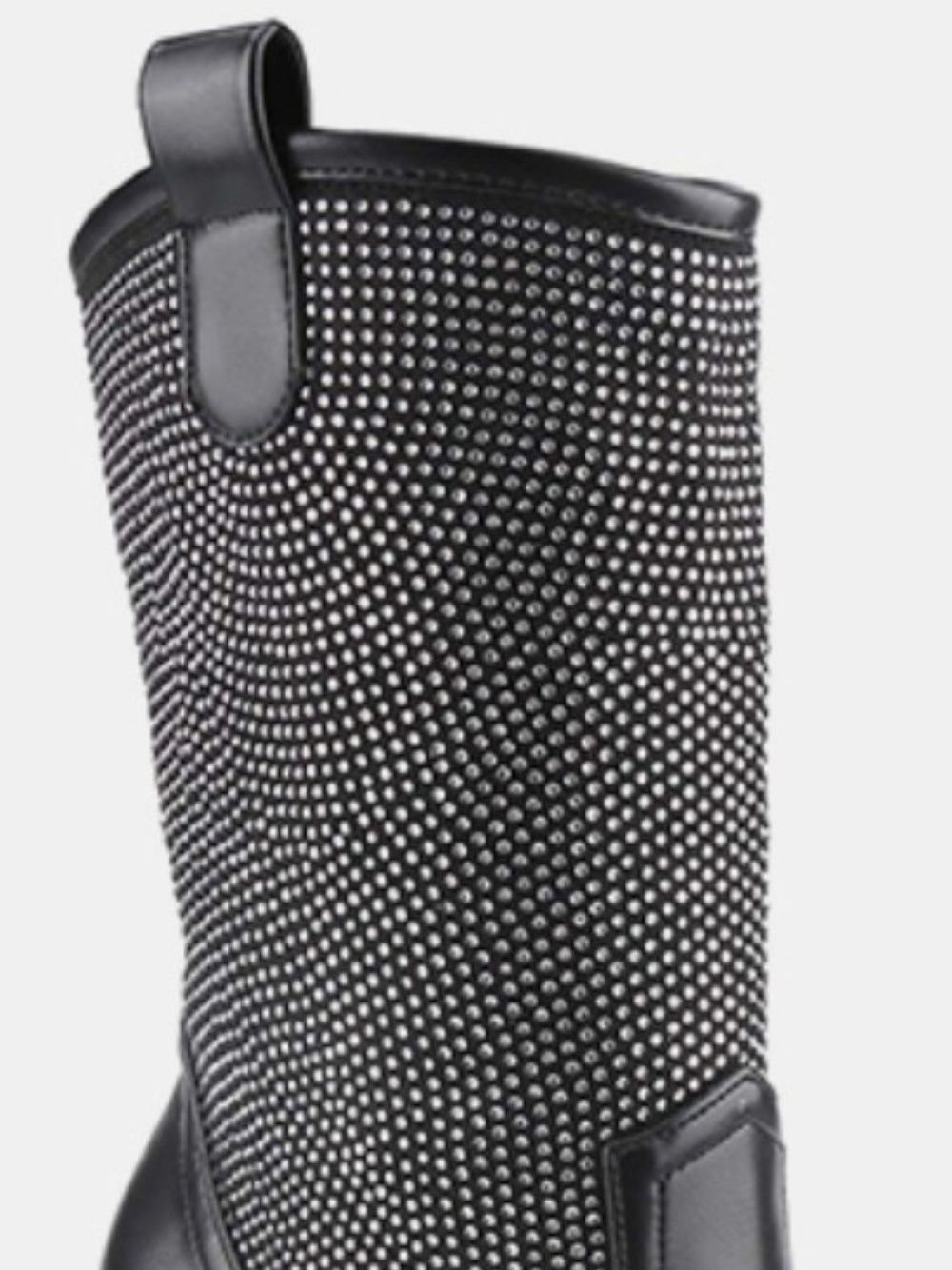 Weeboo Chunky Heel Rhinestone Western Cowboy Boots Trendsi