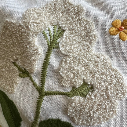Wildflower Embroidered Pillow Cover  DAME BOHEME