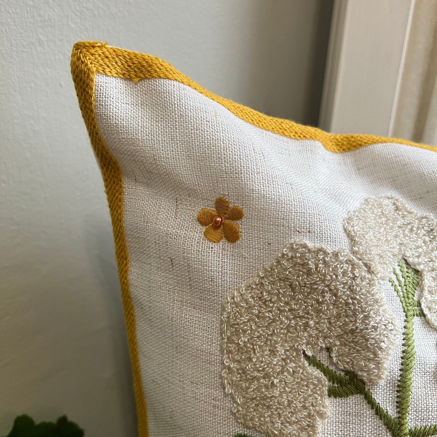 Wildflower Embroidered Pillow Cover  DAME BOHEME