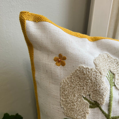 Wildflower Embroidered Pillow Cover  DAME BOHEME