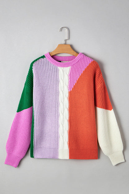 Hailey Textured Knit Drop Shoulder Loose Fit Sweater  DAME BOHEME