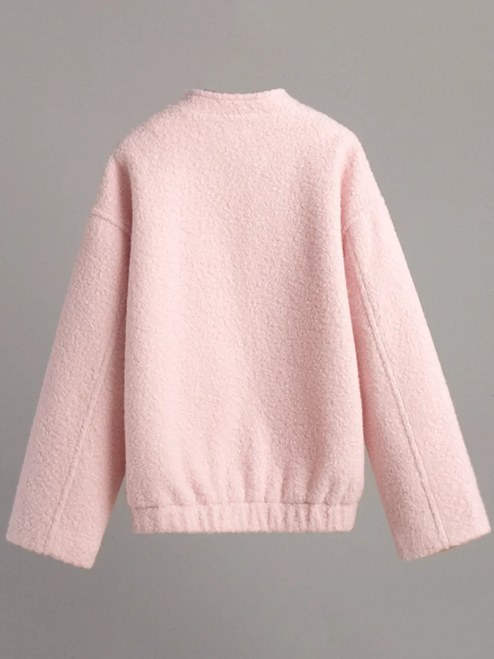 Double Take Plush Mock Neck Snap Down Jacket with Pockets  DAME BOHEME