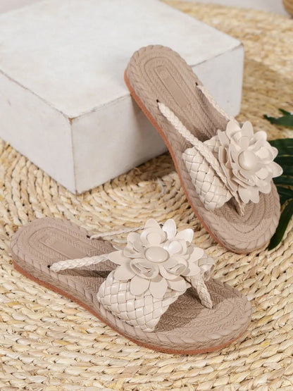 Floral Embellished Comfort Slide Sandals Trendsi