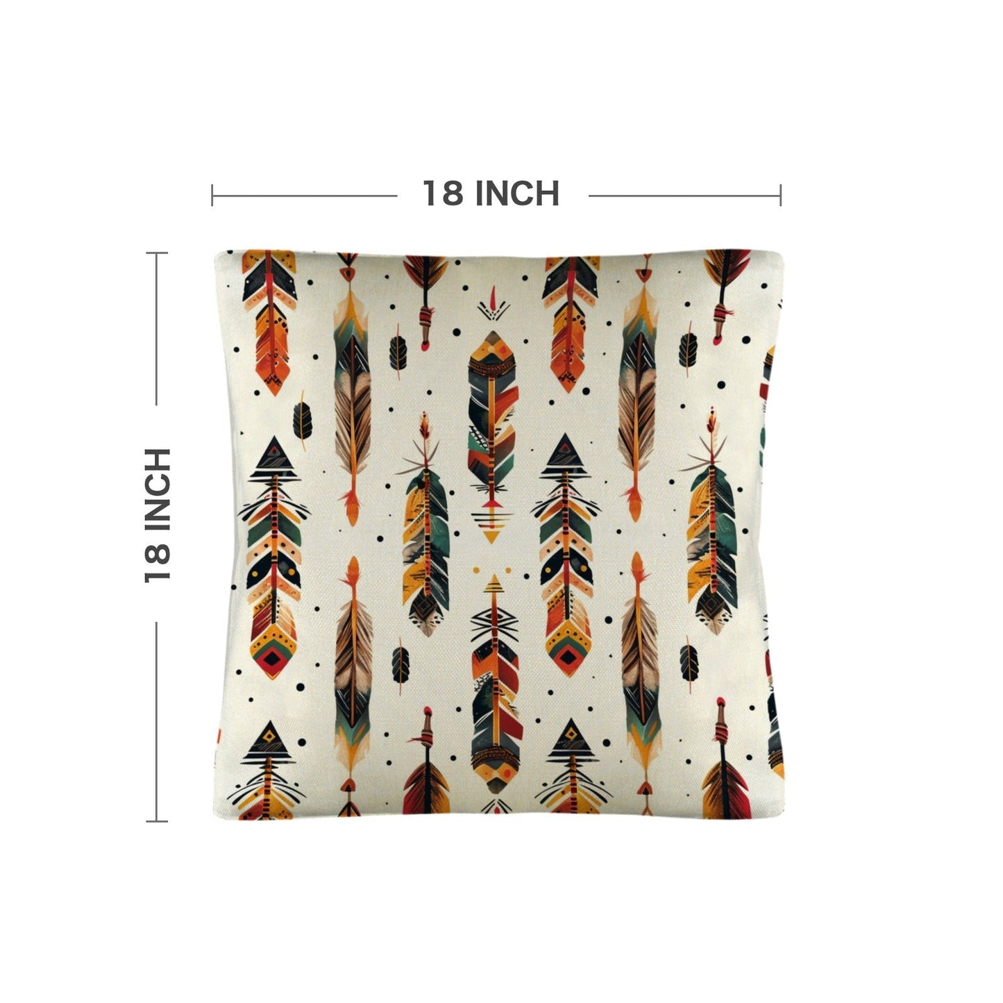 Aztec Feathers Pillow Case Made in America  DAME BOHEME