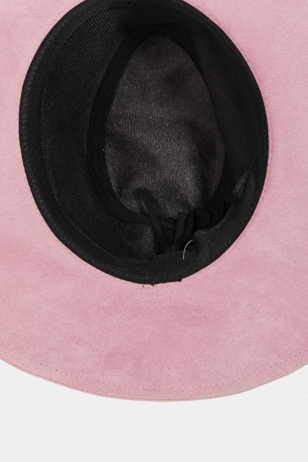 Fame Braided Pink Faux Suede Wide Brim Hat Trendsi