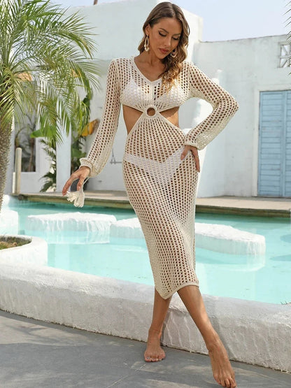 Crochet Cover Up Cut Out Dress  DAME BOHEME