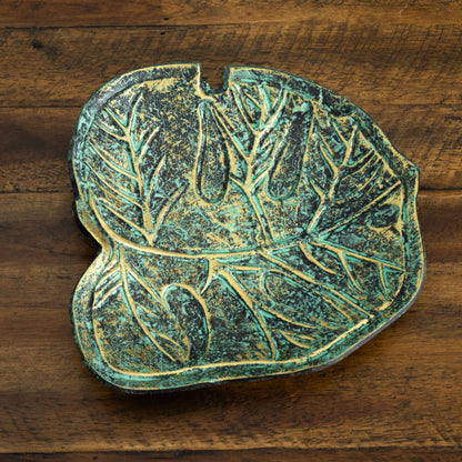 10” Leaf Shaped Decorative Accent  DAME BOHEME