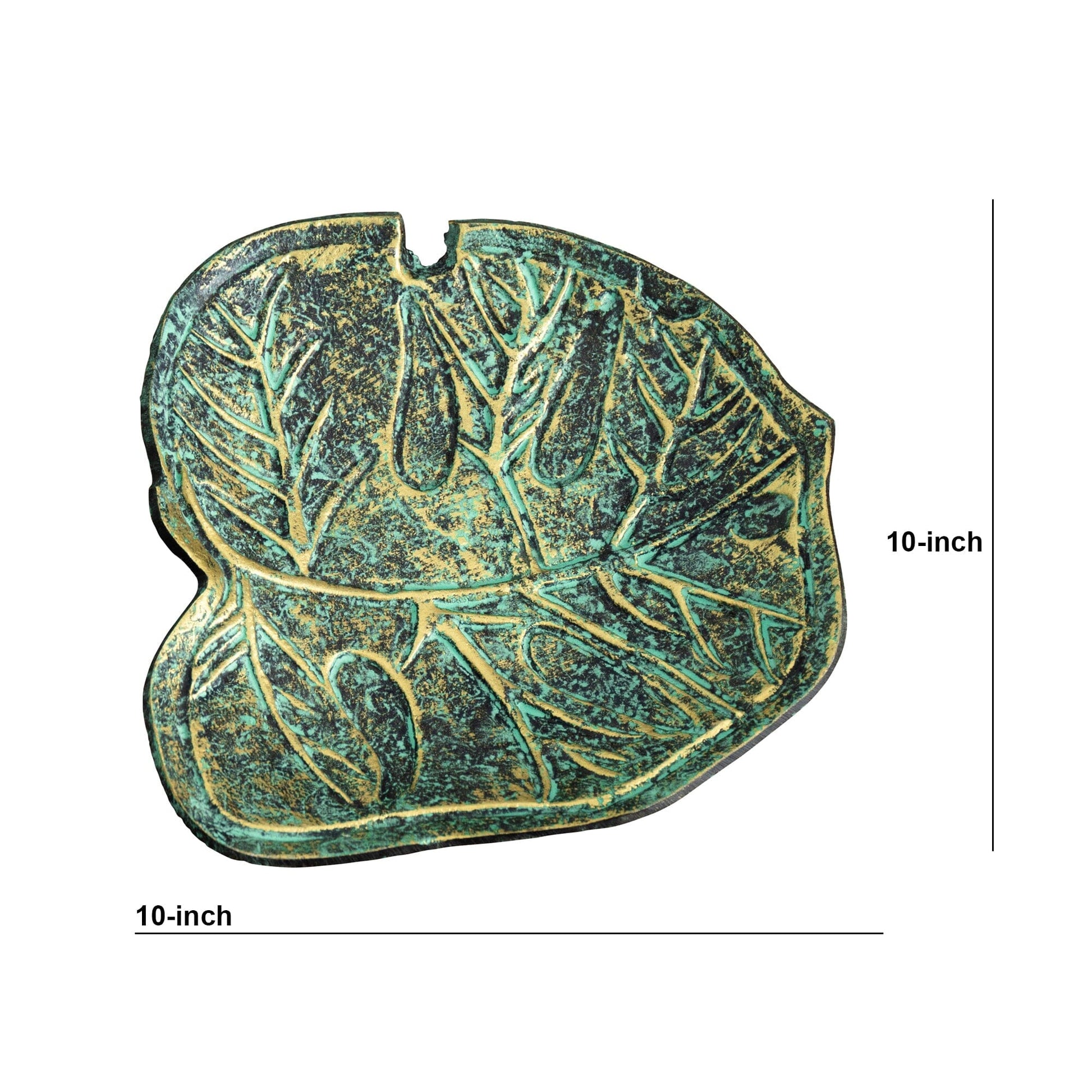 10” Leaf Shaped Decorative Accent  DAME BOHEME