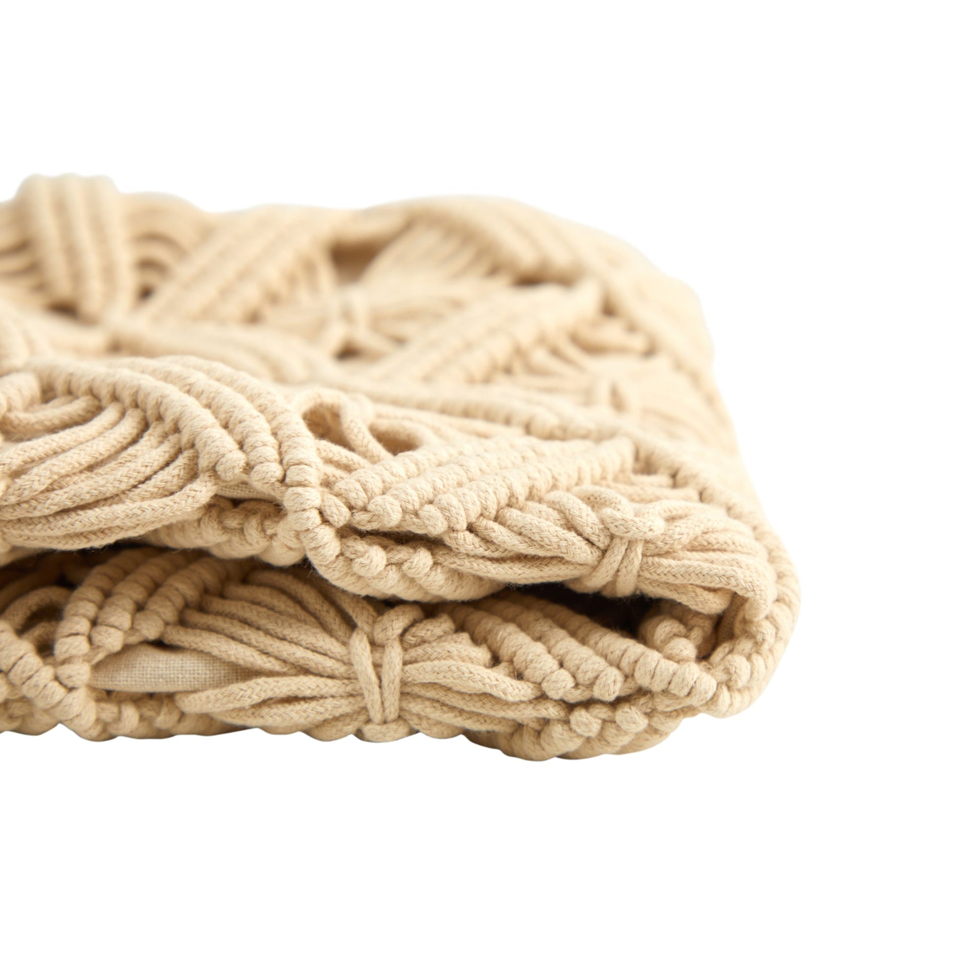18” Boho Diamond Woven Macrame Decorative Pillow Cover  DAME BOHEME