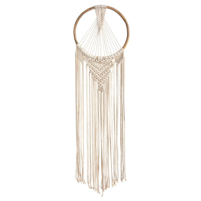 24” x 10” Handmade Bohemian Macrame Dreamcatcher Wall Hanging Decor  DAME BOHEME