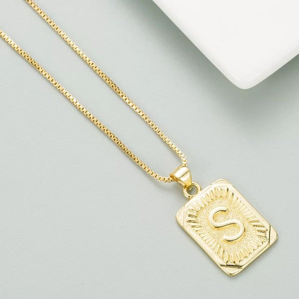 Classy Pendant Talia Initial Gold Letter Necklace Dani & Em