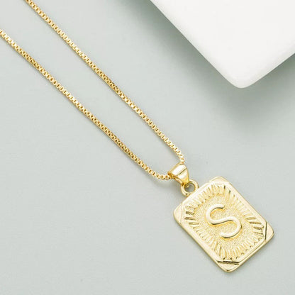 Classy Pendant Talia Initial Gold Letter Necklace Dani & Em