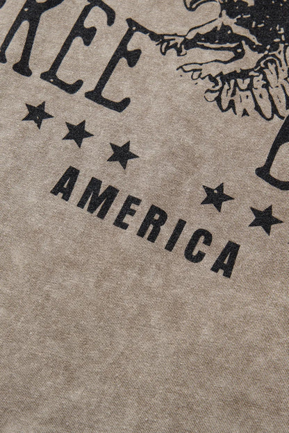 AMERICA FREE BIRD Vintage Graphic Mineral Washed Tee Simply Love