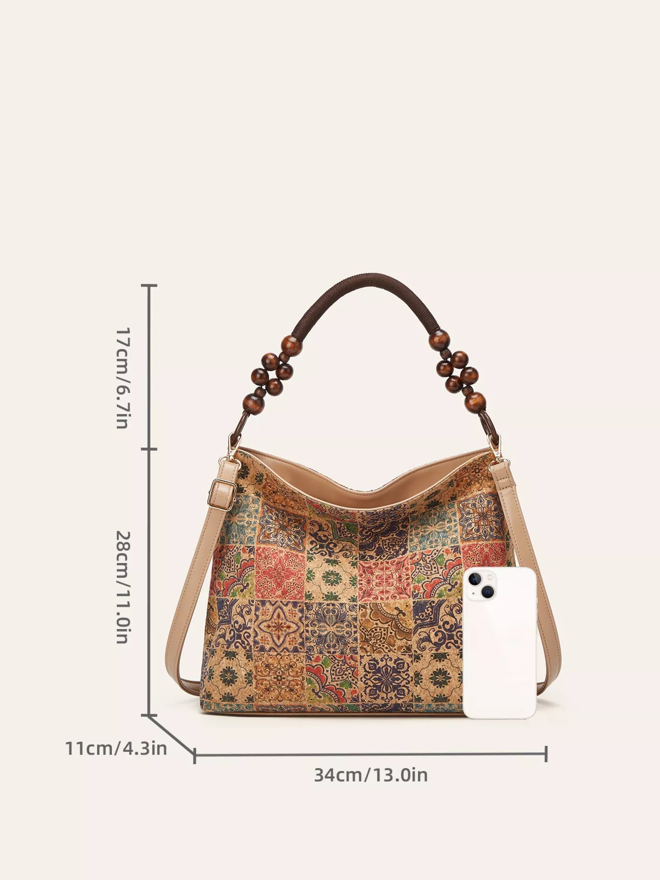 Bohemian Geometric Pattern Hobo Handbag  DAME BOHEME