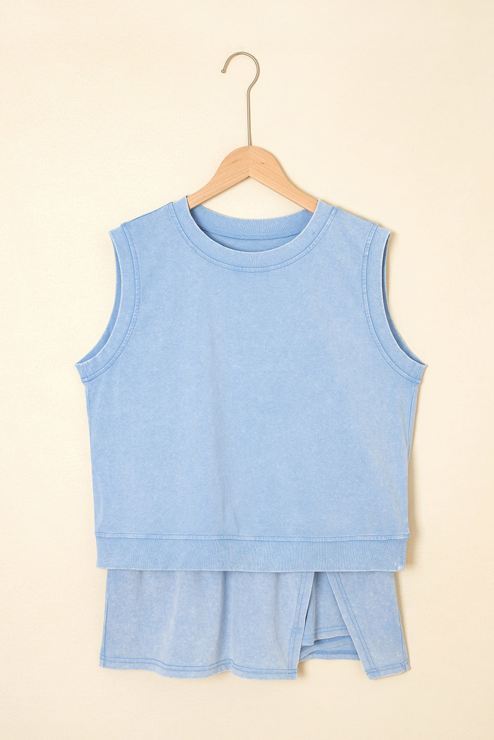 Aria 2 Pieces Mineral Wash Cotton Tank Top Lined Split Skirt Set  DAME BOHEME