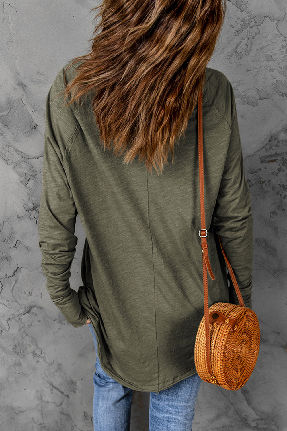 Thea Merry Christmas Trees Thumbhole Sleeve Graphic Tee  DAME BOHEME