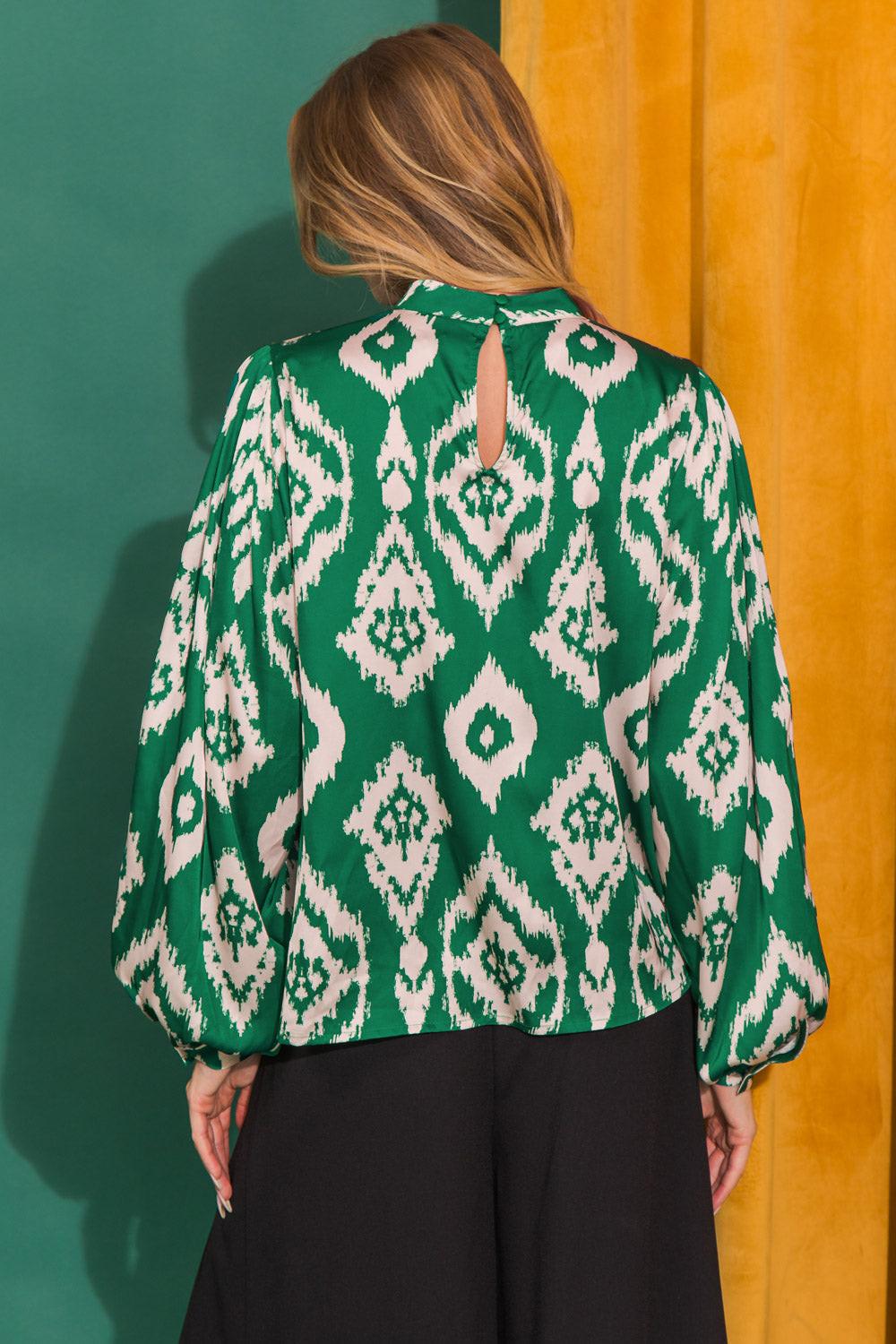 JUST WHAT YOU NEED Modern Silky Woven Top  DAME BOHEME