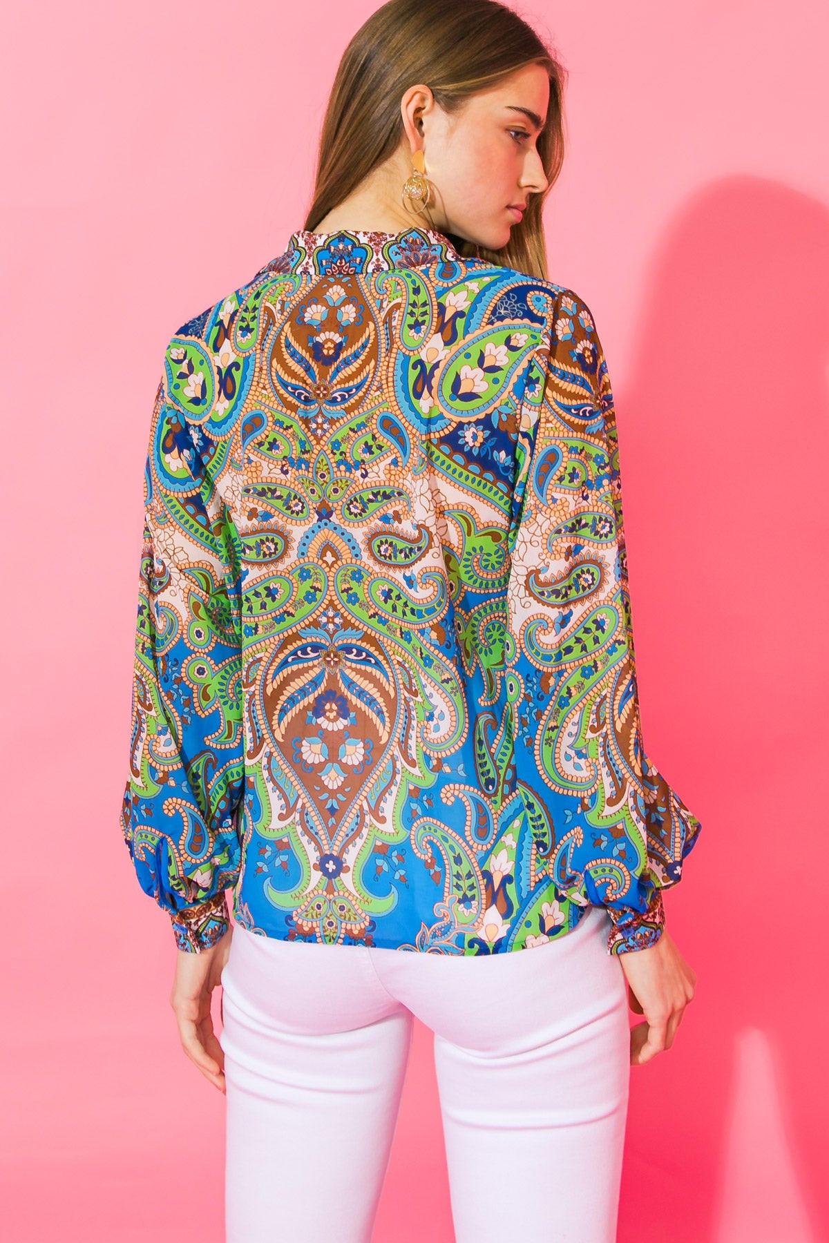 IN A GOOD PLACE WOVEN TOP  DAME BOHEME