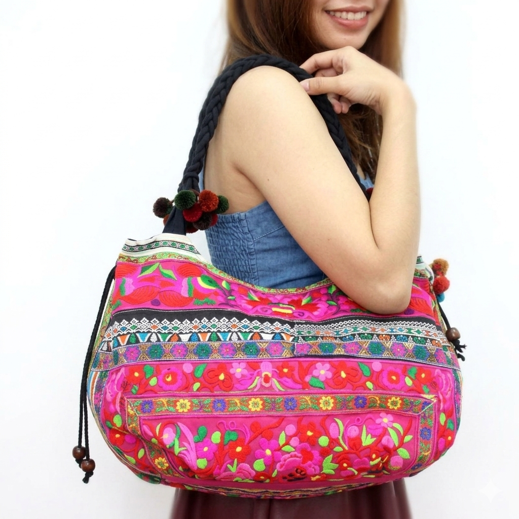 Handmade Embroidered Birds Shoulder Bag – Fair Trade Thailand  DAME BOHEME