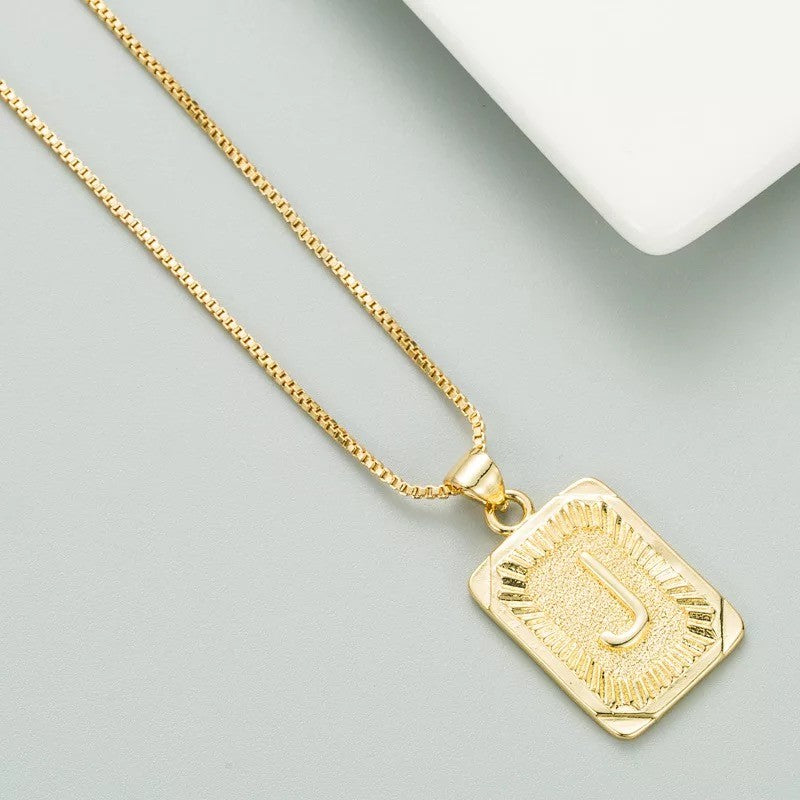 Classy Pendant Talia Initial Gold Letter Necklace Dani & Em