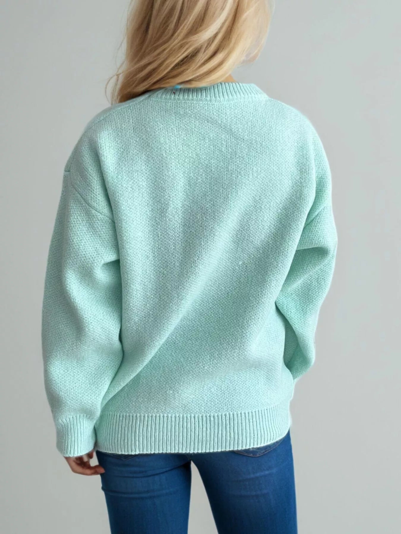 Cherry Pom-Pom Knit Round Neck Sweater  DAME BOHEME