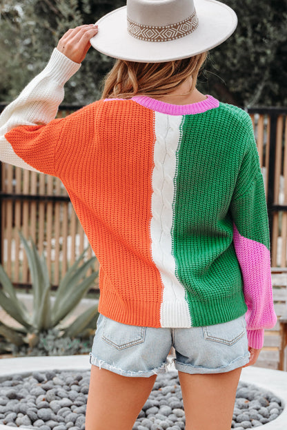 Hailey Textured Knit Drop Shoulder Loose Fit Sweater  DAME BOHEME
