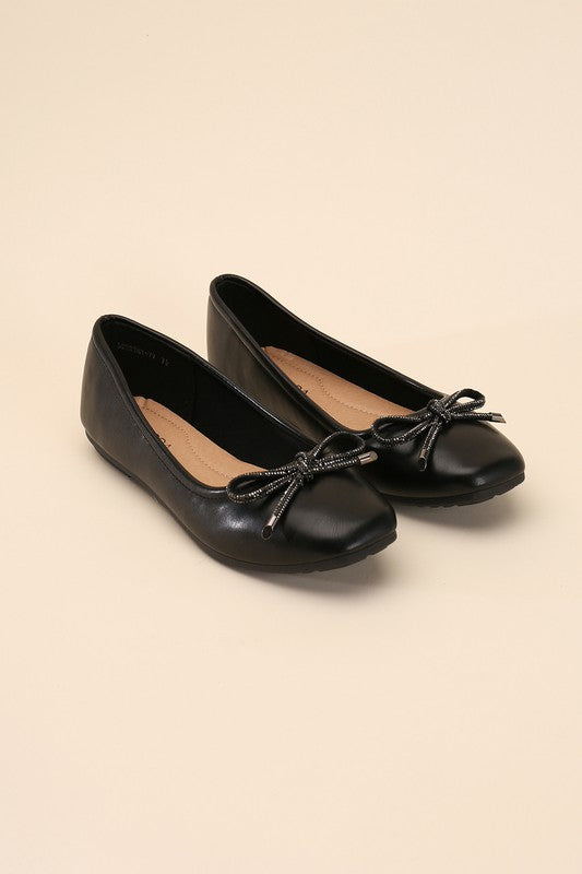 DOROTHY-77 Bow Ballet Flats Top Guy Footwear
