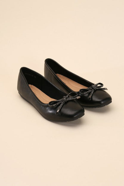 DOROTHY-77 Bow Ballet Flats Top Guy Footwear