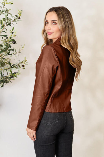 Women Classic Neck Zip-Up Jacket For Everyday Wear  DAME BOHEME