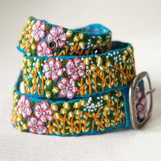 Windswept Embroidered Wool Belt  DAME BOHEME