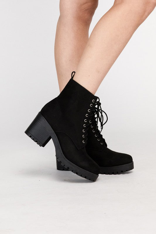 FUZZY Combat Lace Up Boots