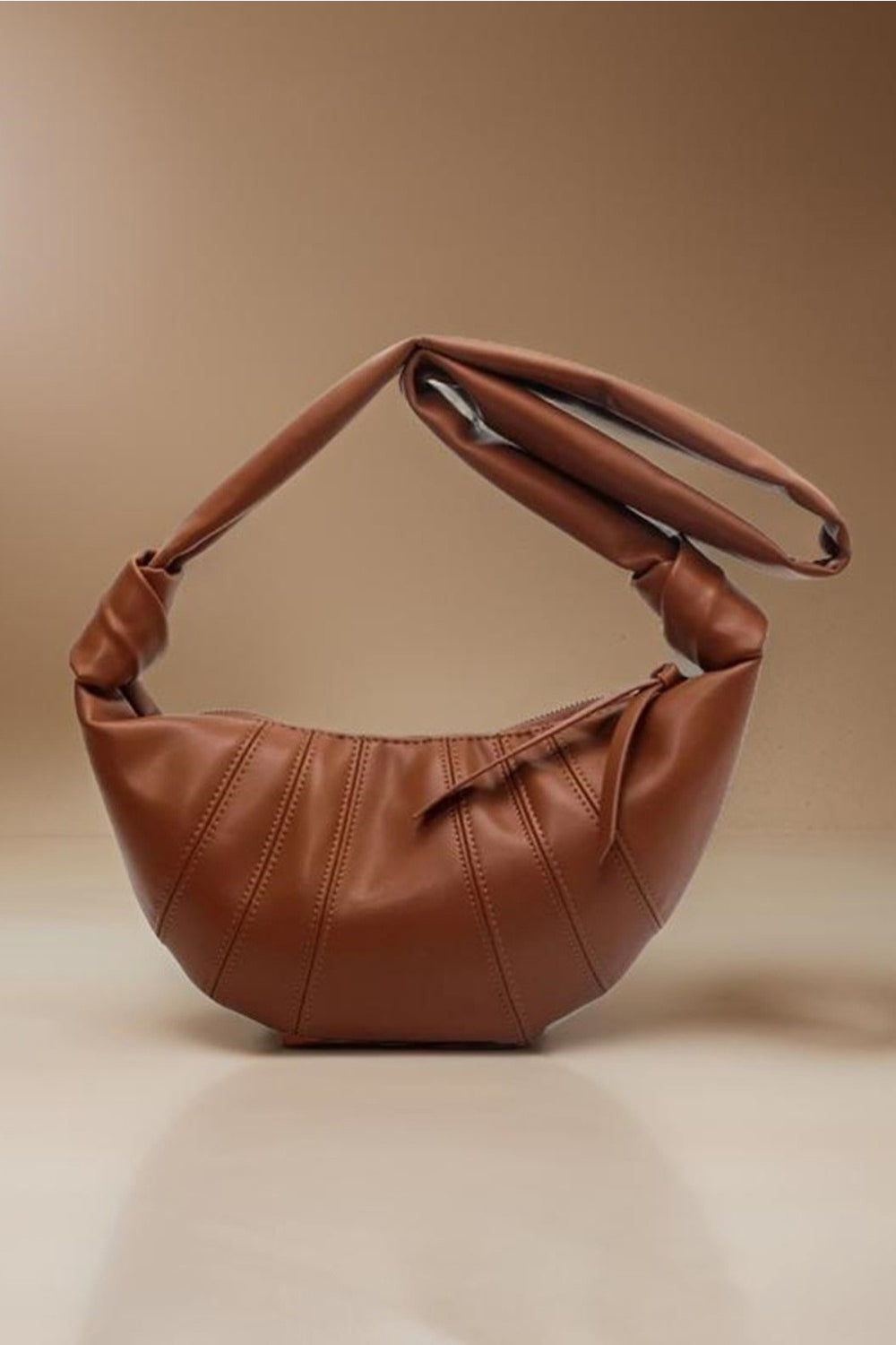 Zenana Half Moon Vegan Leather Satchel Crossbody Bag Trendsi