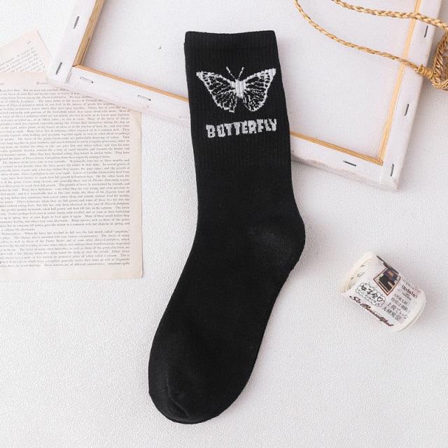 Butterfly Women's Novelty Crew Socks  DAME BOHEME