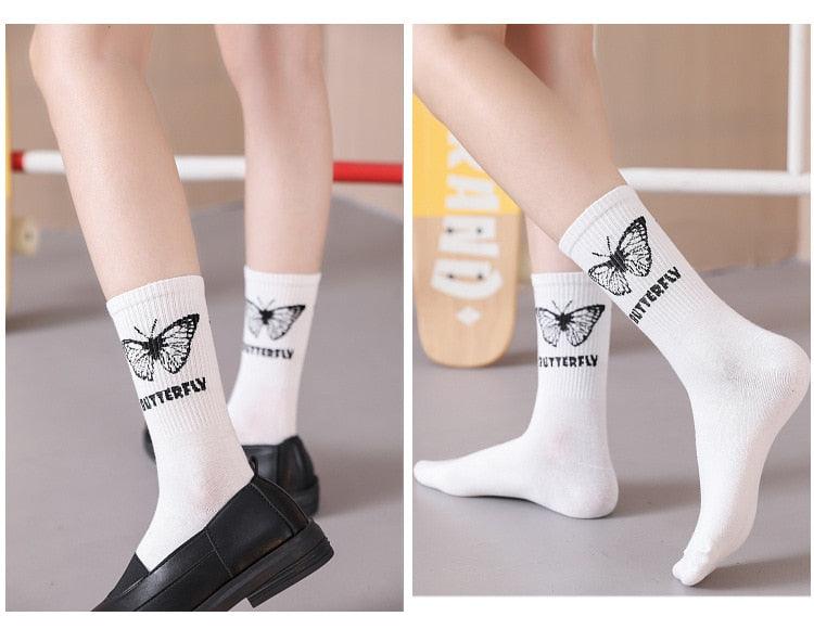 Butterfly Women's Novelty Crew Socks  DAME BOHEME