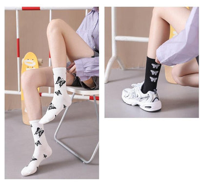 Butterfly Women's Novelty Crew Socks  DAME BOHEME