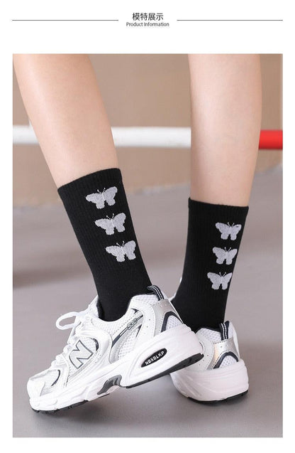 Butterfly Women's Novelty Crew Socks  DAME BOHEME