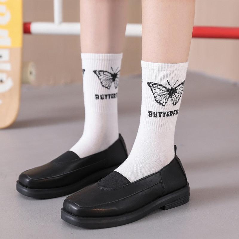Butterfly Women's Novelty Crew Socks  DAME BOHEME