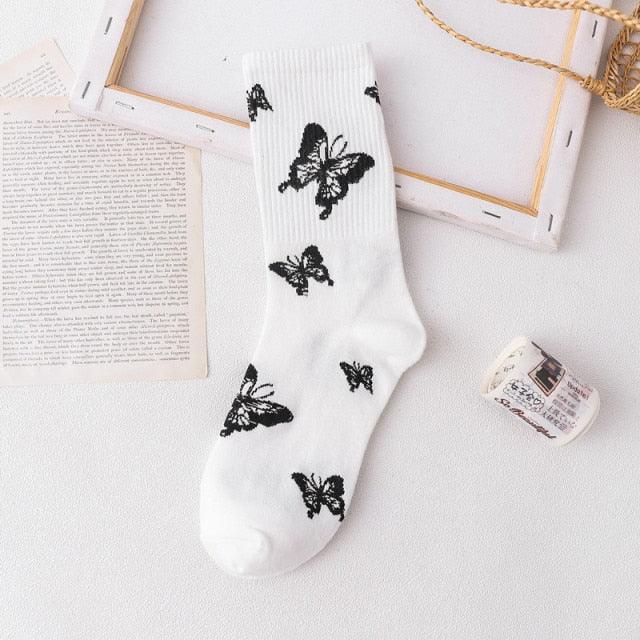 Butterfly Women's Novelty Crew Socks  DAME BOHEME