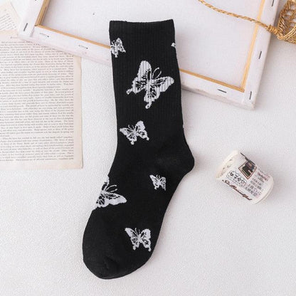 Butterfly Women's Novelty Crew Socks  DAME BOHEME
