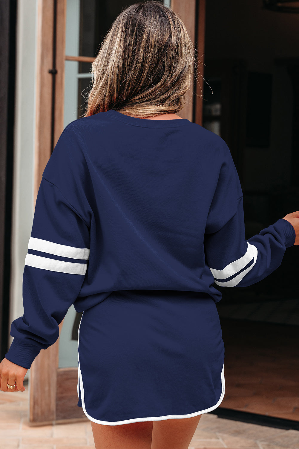 Sophia Varsity Sportwear Casual 2 Piece Skirt Outfit Set  DAME BOHEME