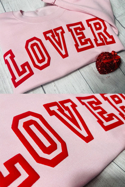 Raya LOVER Puff Print Drop Shoulder Valentines Sweater  DAME BOHEME