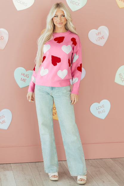 Aliyah Pattern Valentines Day Sweater  DAME BOHEME